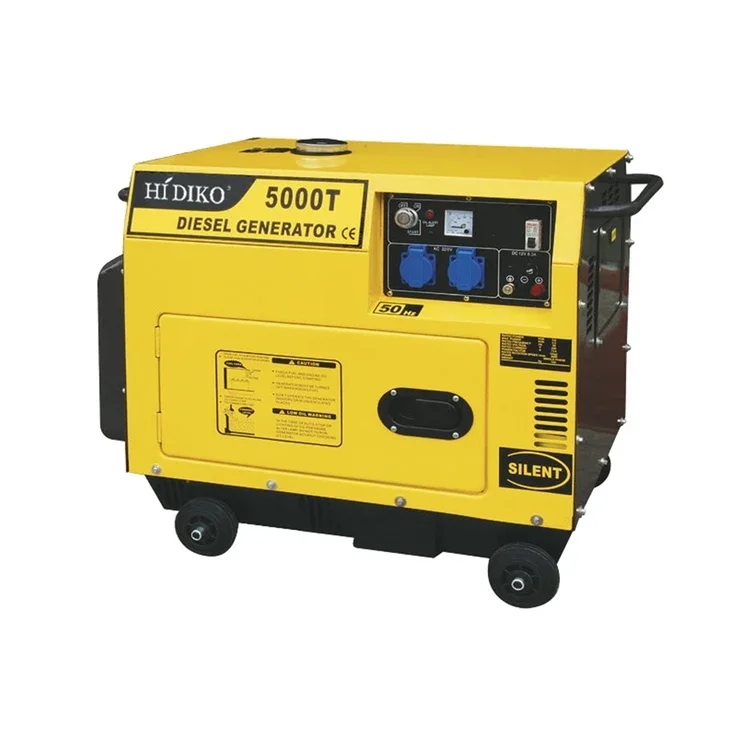 Super Silent Diesel Generator 7.5 kVA Generator 5.0kW Portable Diesel Generator Electric Start