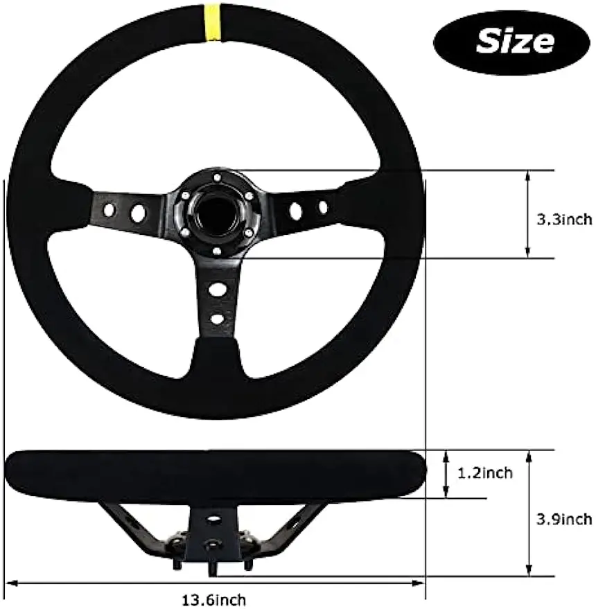 Universal Racing Steering Wheel Gaming Steering Wheel  with Horn Button for Race Motorsport Car Sim Driving with logo