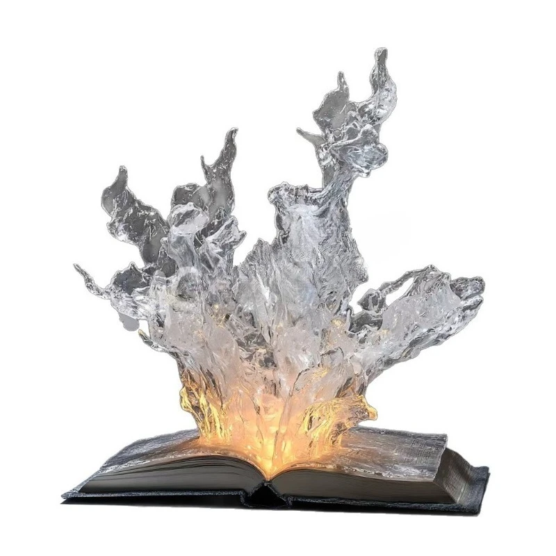 Transparent resin ice crystal sculpture outdoor hotel courtyard lobby sales office soft decoration arts and crafts