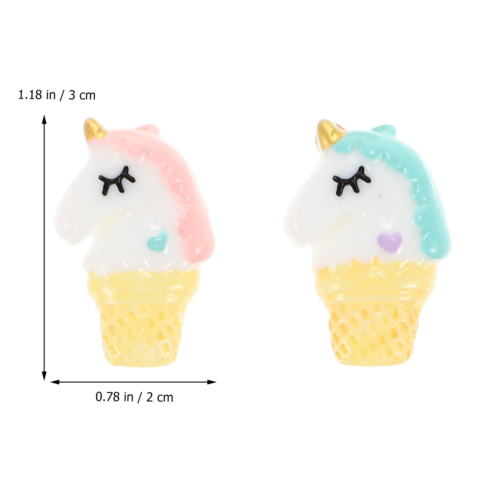 

20Pcs Resin Unicorn Charm Cartoon Slices DIY Craft Jewelry Scrapbook Phone Case Decoration Accessories Unicorn Charm