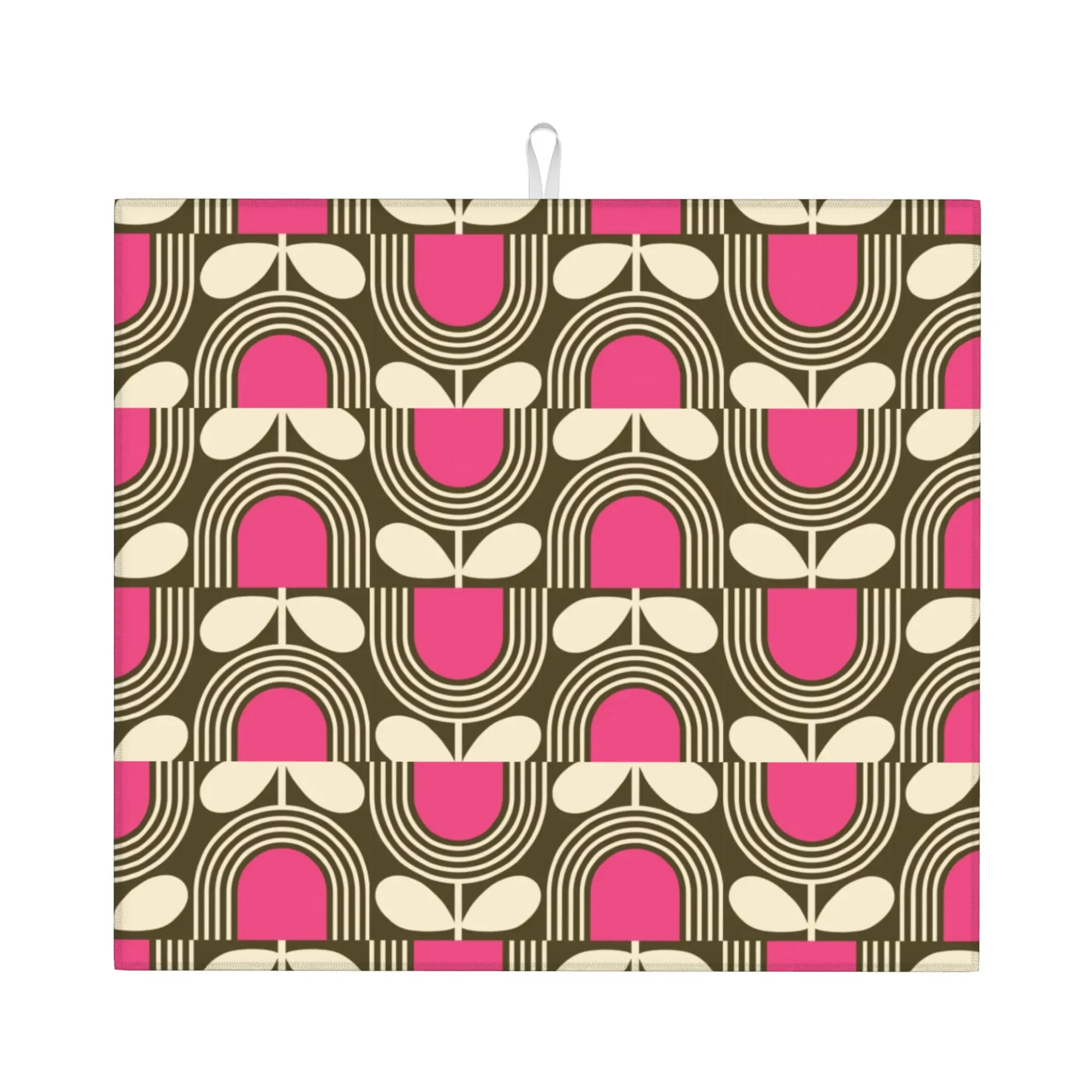 Drying Mat For Kitchen Orla Kiely Flower Barware Tableware Oil Proof Reusable  Washable Kitchen Sink Drying Pad