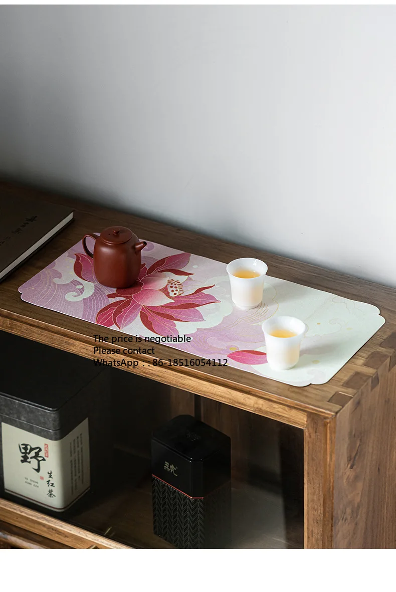 

Новое китайское полотенце для церемонии, бытовая подушка для стола, коврик для сухого заваривания, одноместное универсальное аксессуар для чайной церемонии