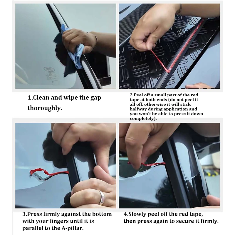 For Land Rover Range Rover Vogue L460 2023-2026 Car A Pillar Sound Insulation Strip Front Windshield Modification Accessories