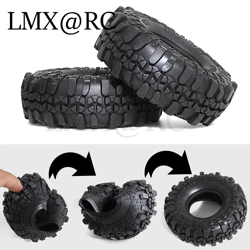 4PCS 108mm 1.9" Rubber Tire Wheel Tyre for 1/10 RC Crawler Car Axial SCX10 II III 90046 Traxxas TRX4 RC4WD D90 Redcat MST