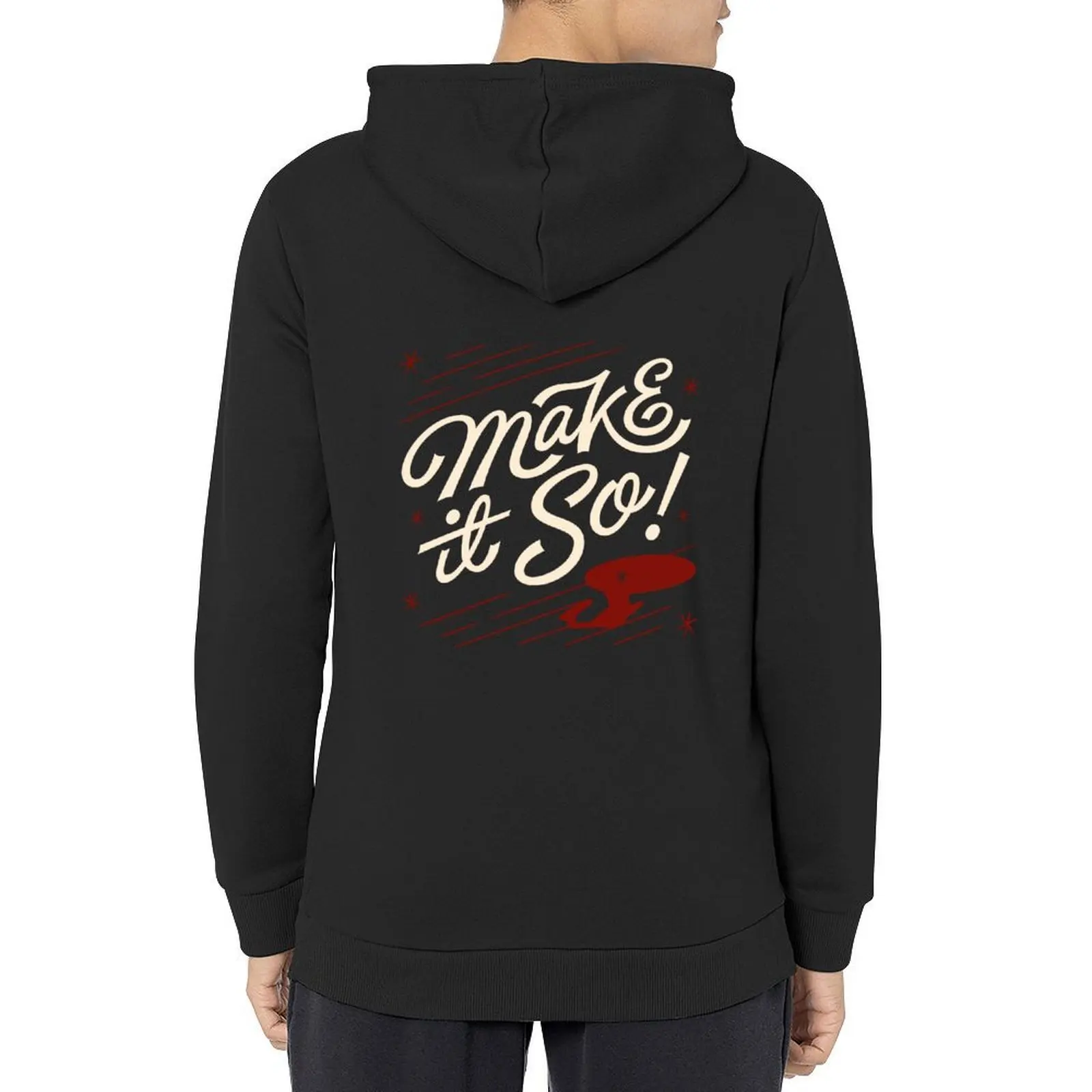 

Star Trek: The Next Generation Retro Enterprise Make It So! Hoodie fashion men men clothing mens clothes hoodie for men