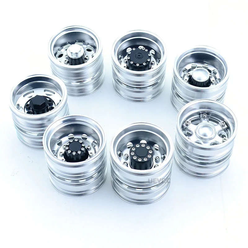 2pcs RC Truck Metal Upgrade Hub Wheels Rim for 1/14 Tamiya SCANIA 770S R620 VOLVO BENZ Arocs MAN TGX LESU Car Accessories