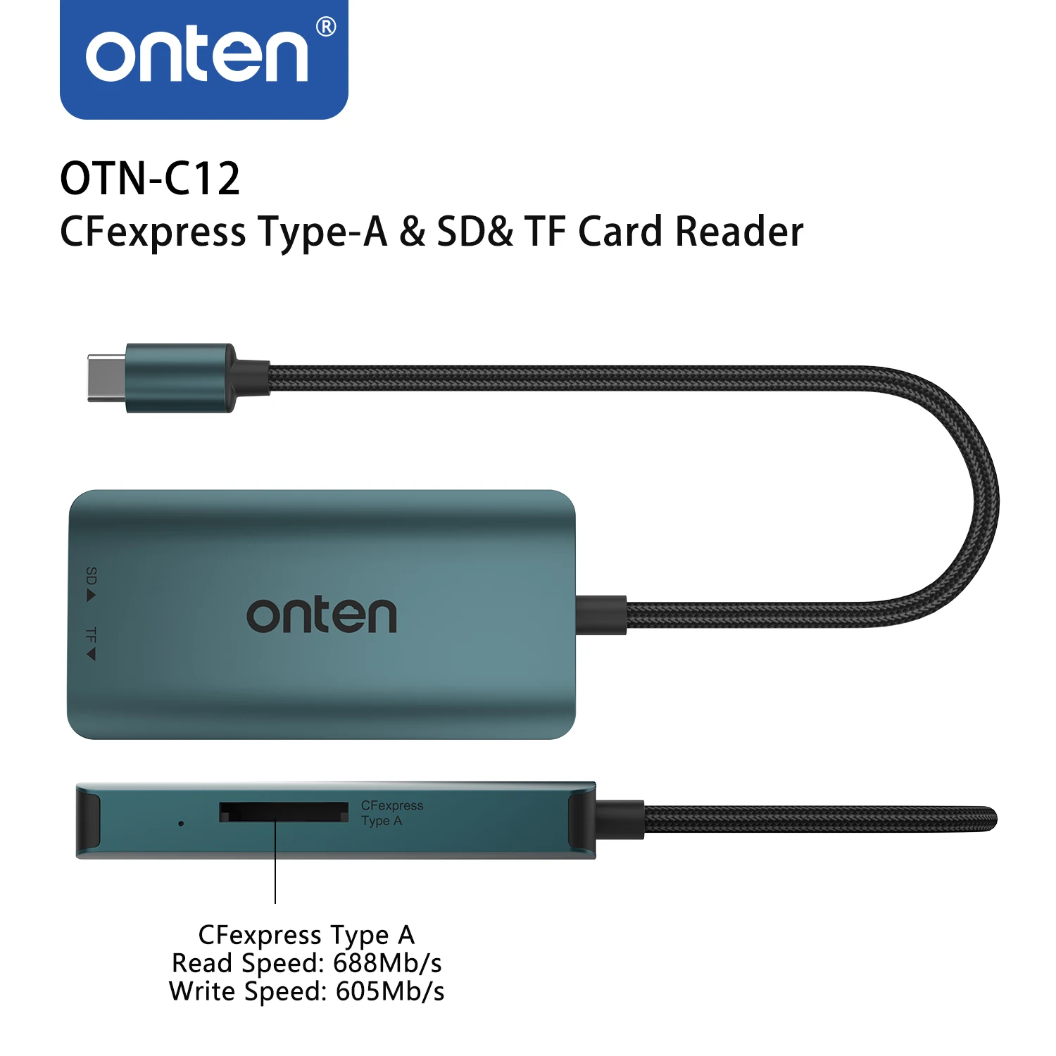 Op Originele OTN-C12 Type C Cfexpress Type-A & Sd & Tf Kaartlezer Voor Macbook Samsung Huawei Xiaomi