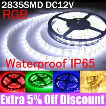Tira de luces Led 12V impermeable SMD2835 DC 300Led/5M 4/3/2/1M lámpara de cinta flexible blanca tira Led fita luz led rgb línea raya