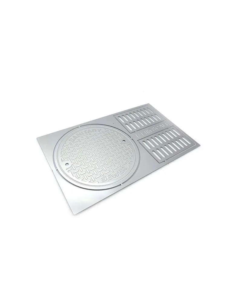 Dige Modell 1/14 oder 1/16 Maßstab Modellszene Kanaldeckel und Abflussöffnung Geätzte Metallteile 225 RC Zubehör – Detail 5
