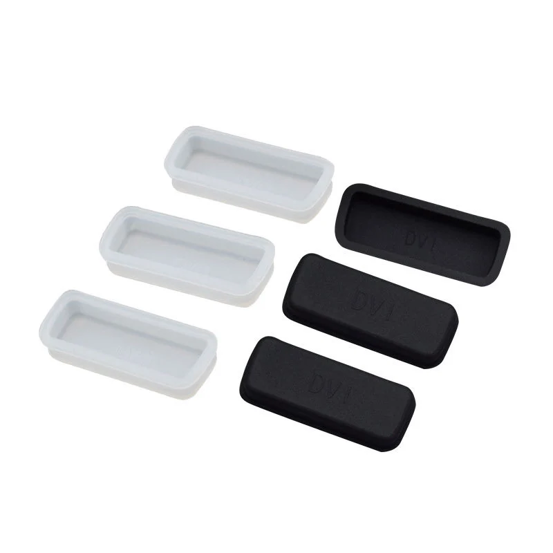 1/5/10/20pcs DVI Interface Dust Plug Silicone Rubber Soft Plug Computer Display Port Desktop Hosts Audio Interface Dusts Caps