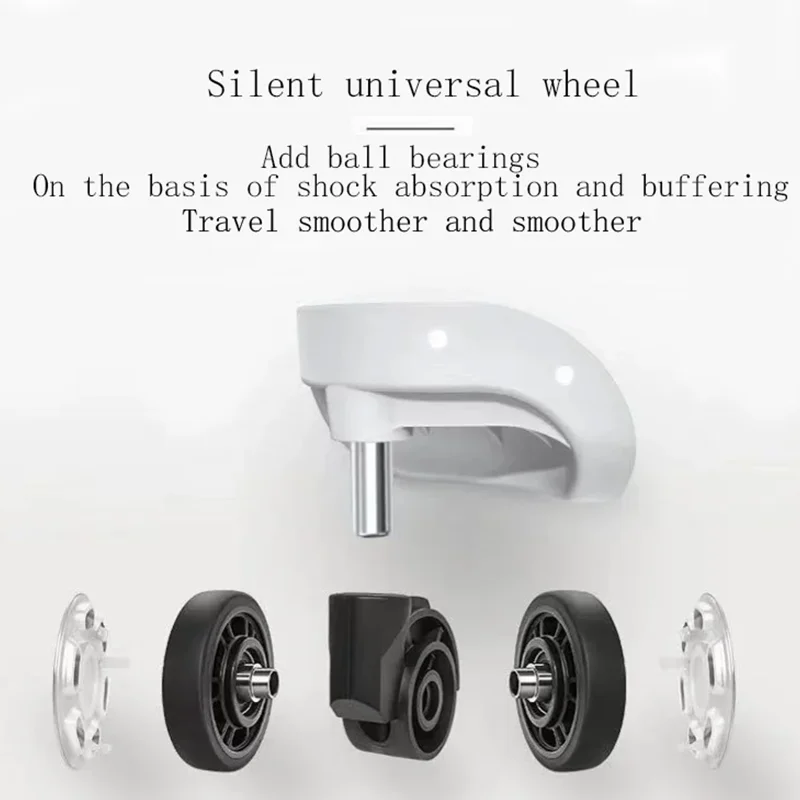 Adequado para samsonite 06q roda universal 2 peças rodas para mala acessórios de bagagem peças de reposição mudo nós
