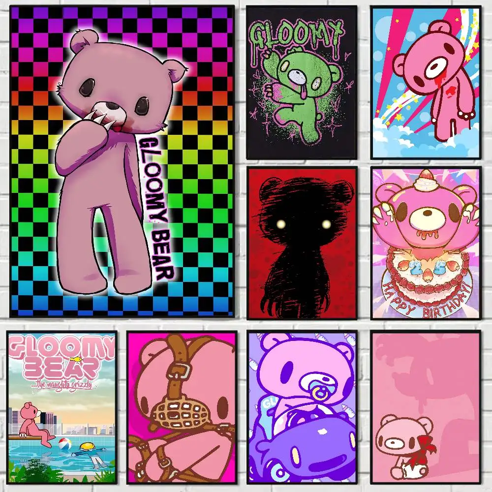 Anime Gloomy Bear Anime Poster Wall Art For Home Bar Cafe Movie Theater Decor DIY Vintage Print For Un