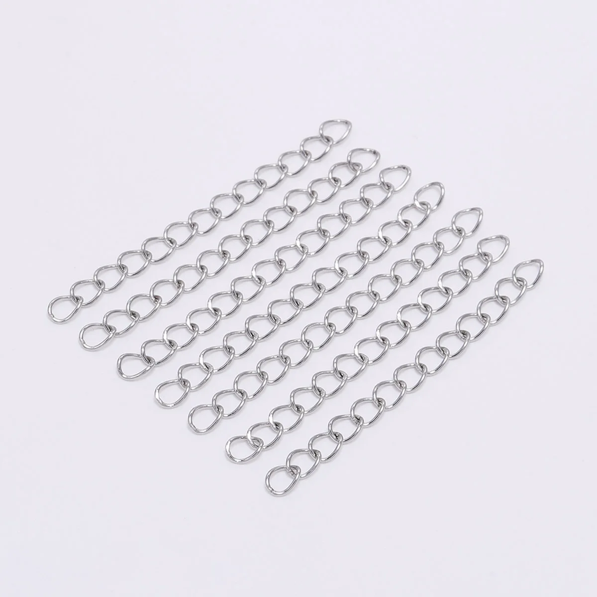 50Pcs Stainless Steel Necklace Adjustment Chain Extension Chain Tail Chain Extension Chain DIY Jewelry Accessories Wholesale