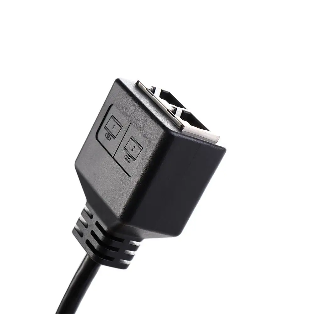 Buchse Netzwerkanschluss Splitterkabel RJ45 1 Stecker auf 2 Buchsen RJ45 Ethernet Gigabit Ethernet Splitter Lan Netzwerkverlängerung