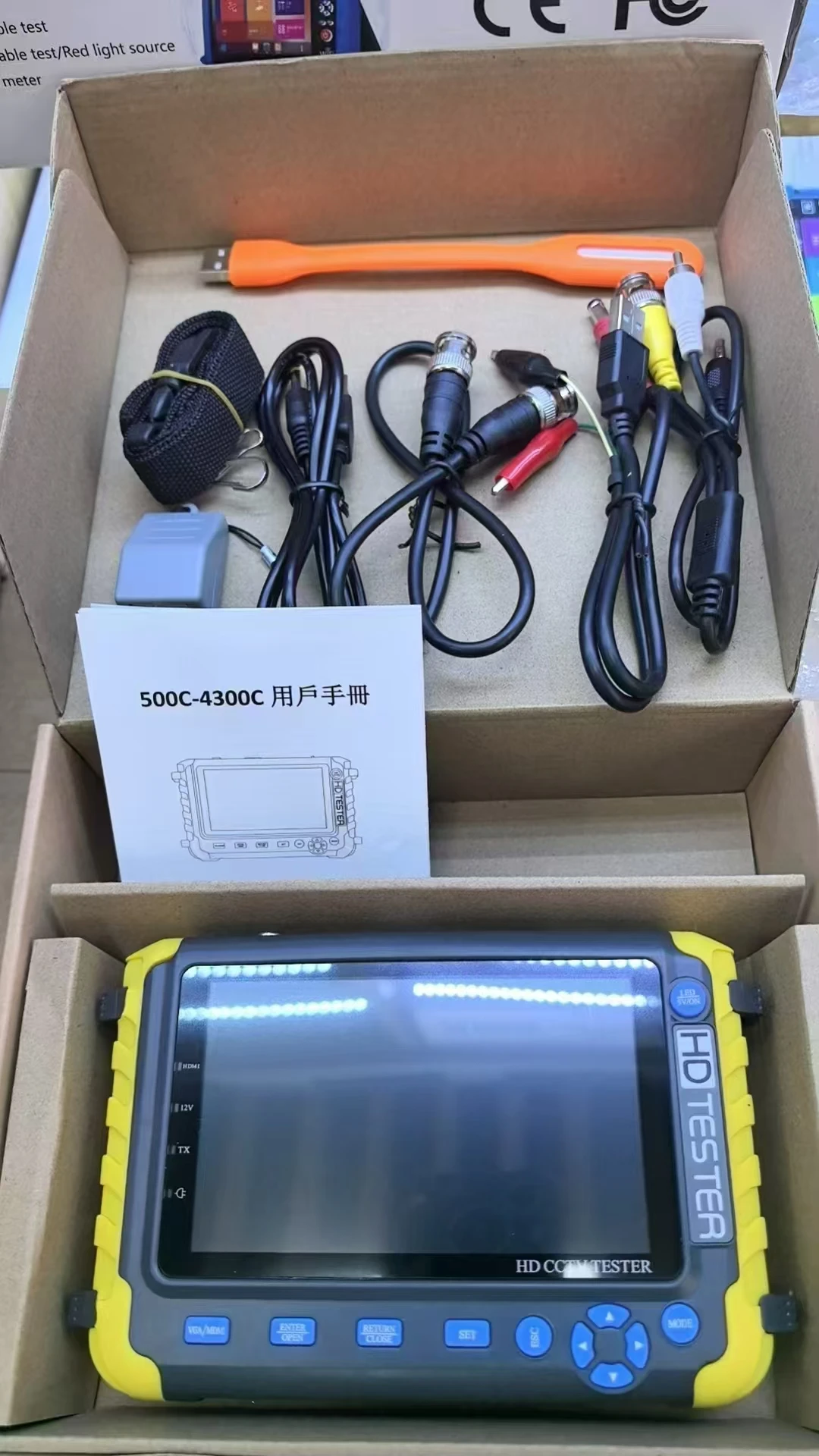 5Inch 8MP CCTV Camera Tester Monitor ADH CVI TVI CVBS 4 Ins 1 Cameras HD Coaxial Tester DC12V Output Power CCTV Tester Test Tool