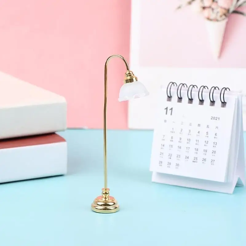 

U13F Торшер Модель Спальня Торшер Миниатюрная Мебель Модель Аксессуары Ролевая Игра Мебель Освещение Игрушка Кукольный Дом