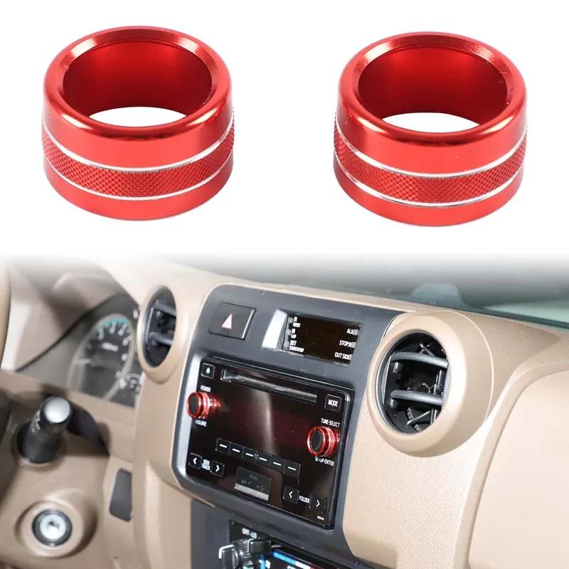 Used for 2009-2013 Toyota Land Cruiser LC71/LC76/LC79 central control volume switch button decorative ring automotive parts
