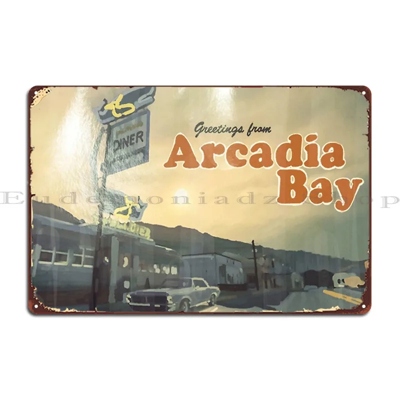 From Arcadia Bay Metal Sign Garage Decoration Club Plaques Personalized Plates Tin Sign Poster