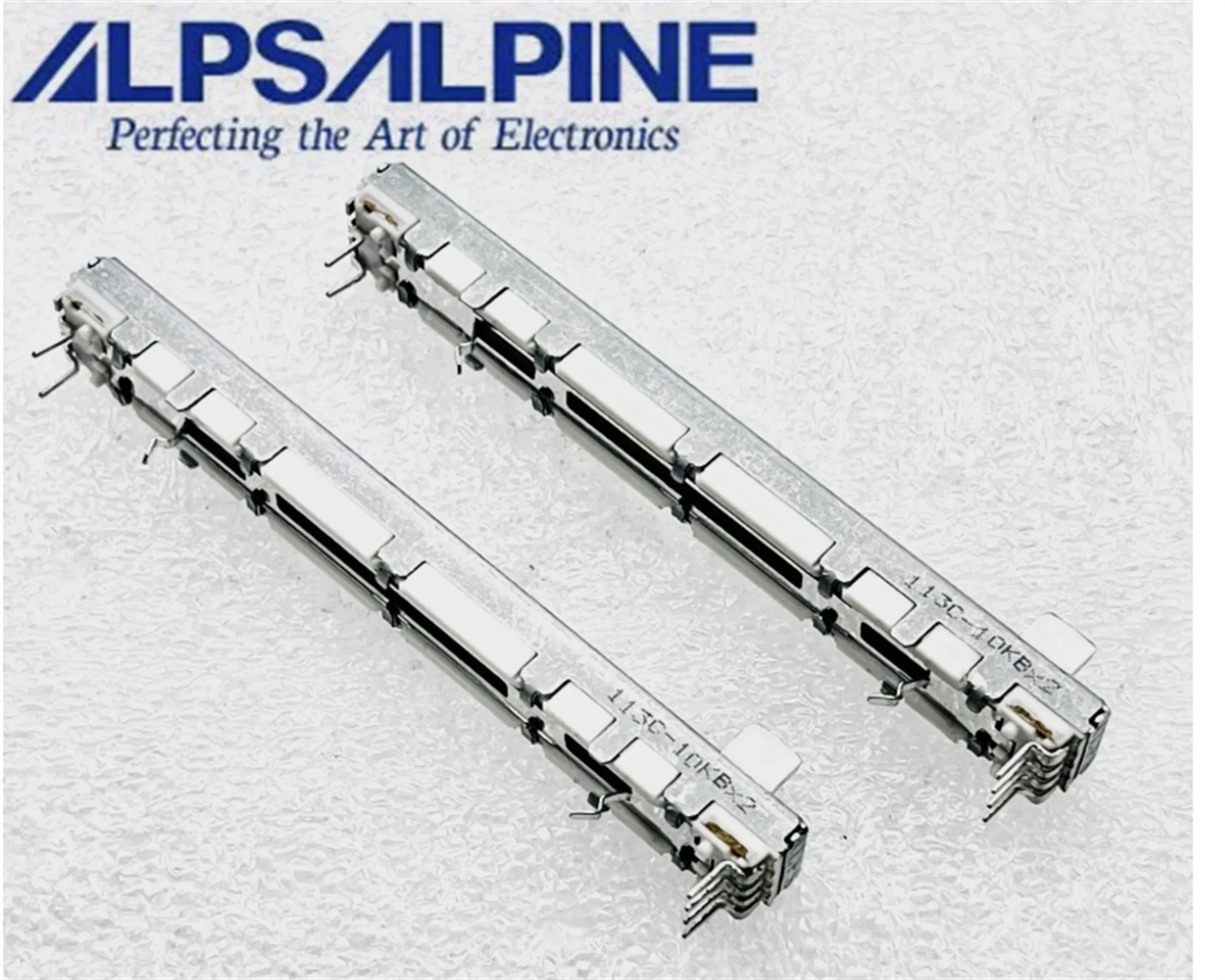 2 PCS ALPS Alps 73MM Dual Direct Sliding Potentiometer B10K × 2 Mixing Console Volume Adjustment Shaft Length 5mm