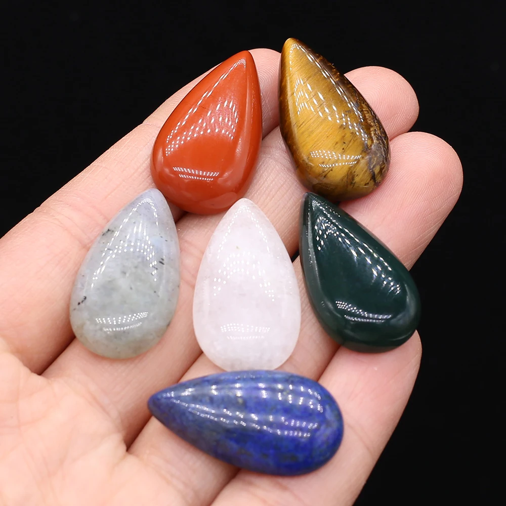 

15x28mm Natural Stone Cabochon Beads Water Drop Shape Loose Gem Cabochon for DIY Ring Pendants Necklace Accessories
