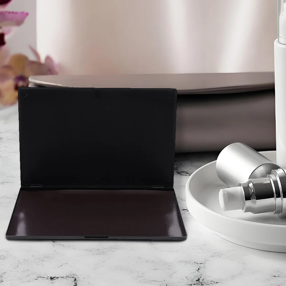 

2Pcs Refillable Eyeshadow Palette Empty DIY Makeup Organizer Compact Travel Storage Tray for Powder Black