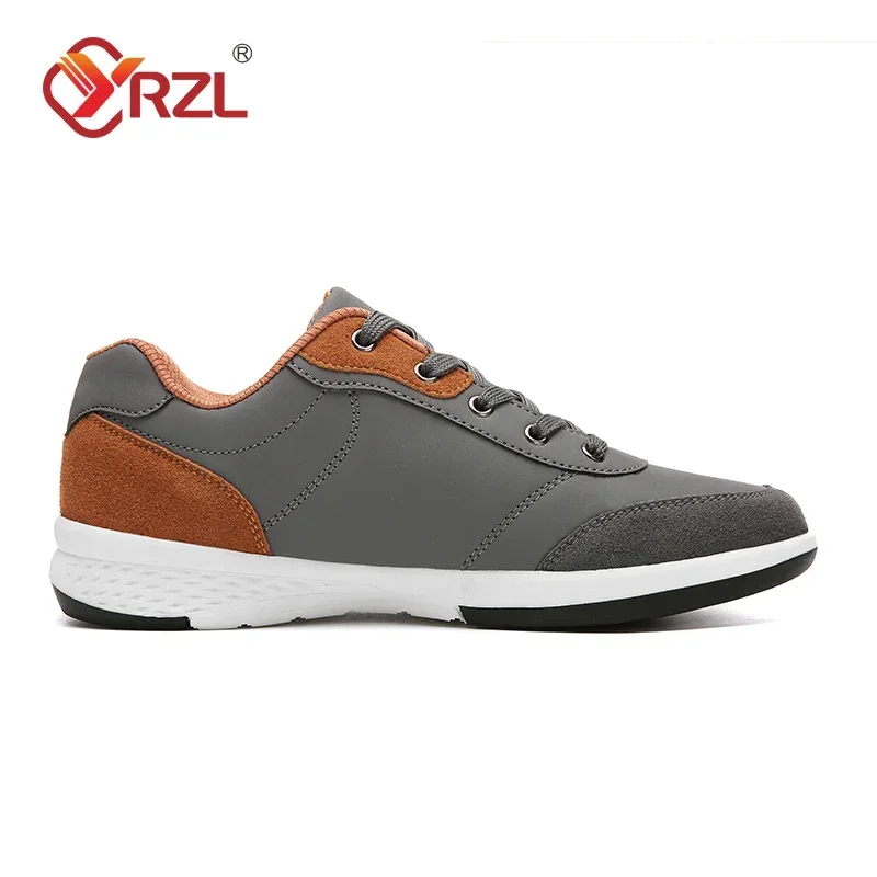 YRZL Men Shoes Spring Autumn Waterproof Walking Sneakers Leisure Male Leather Sports Shoes Non-Slip Footwear Tennis for Men