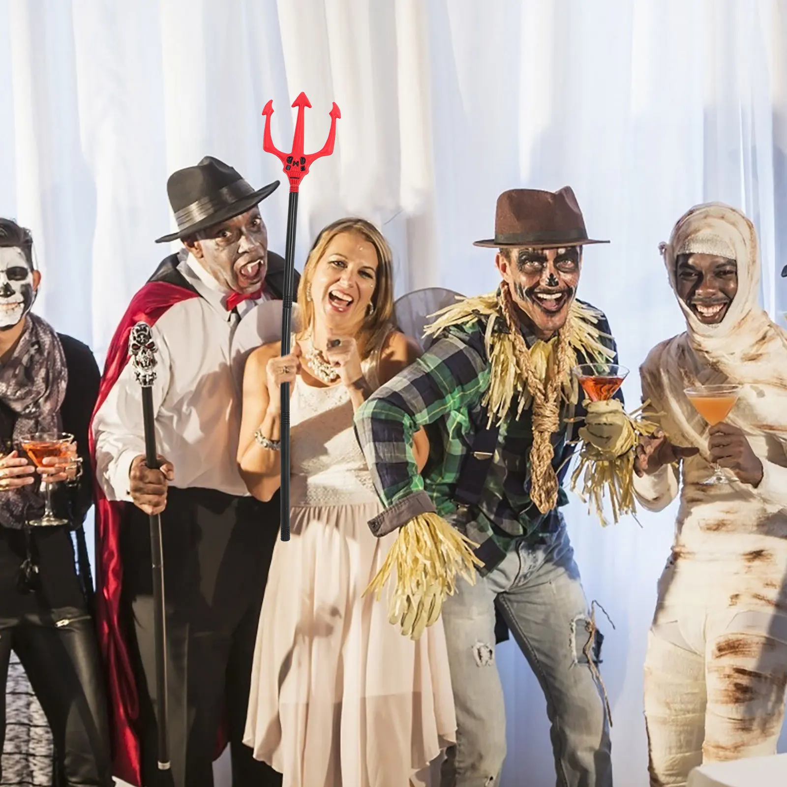 

Вилка «Тризуб Дьявол» для Хэллоуина, реквизит, пластиковая вилка, декор, прочная, стабильная, износостойкая, тонкое мастерство