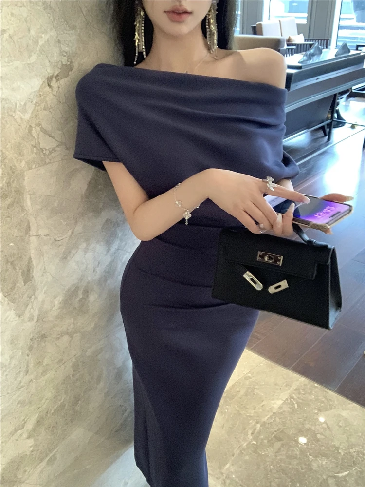 Robes femmes filles automne Satin incrusté lambrissé ourlet plissé Banquet blanc Style de déplacement formel élégant Socialite héritière