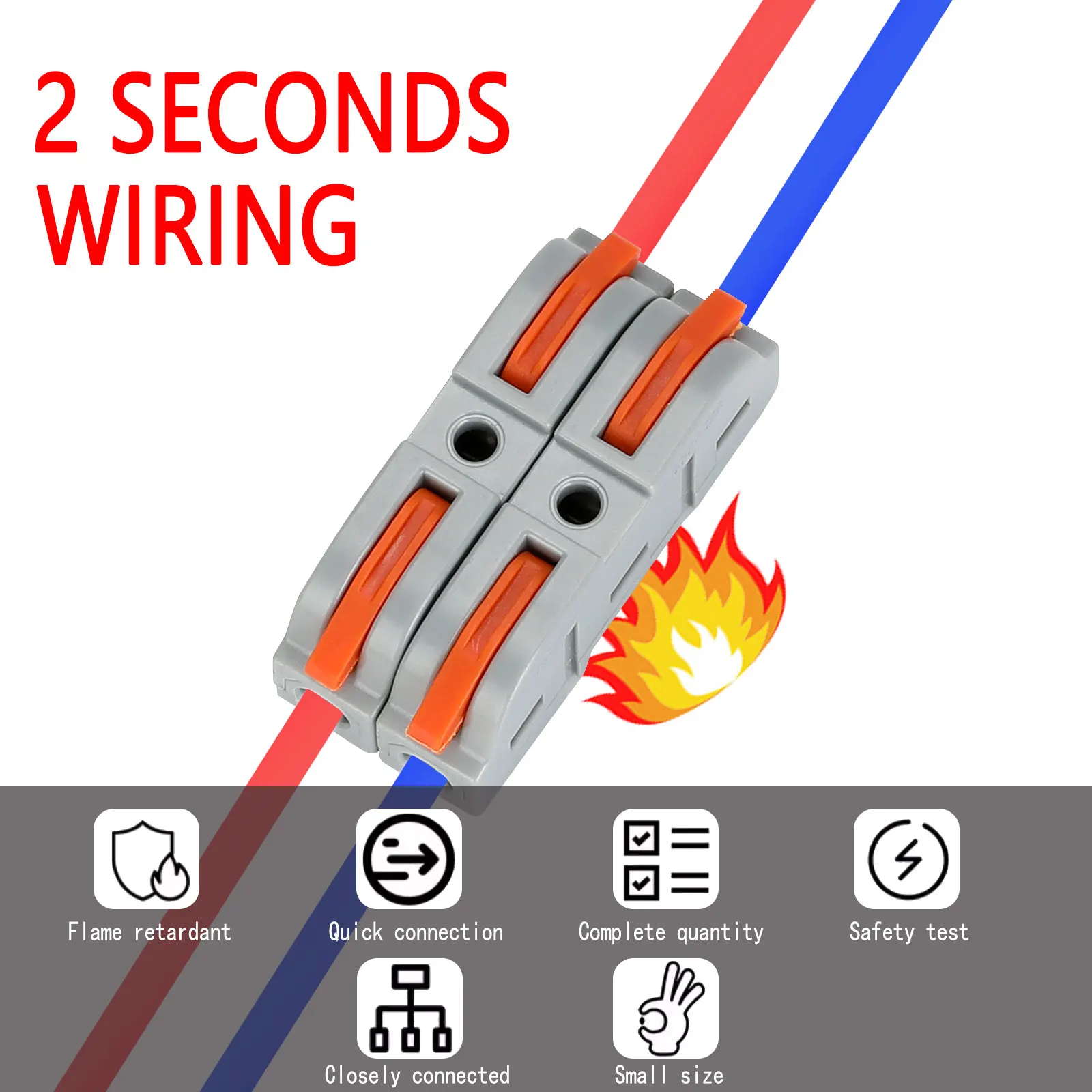 LT-211 Lever Wire Connector For Quick Connection 28-12 AWG(0.08-4mm²）32A 250V Wire Connector Compact Splice Insulated Terminal