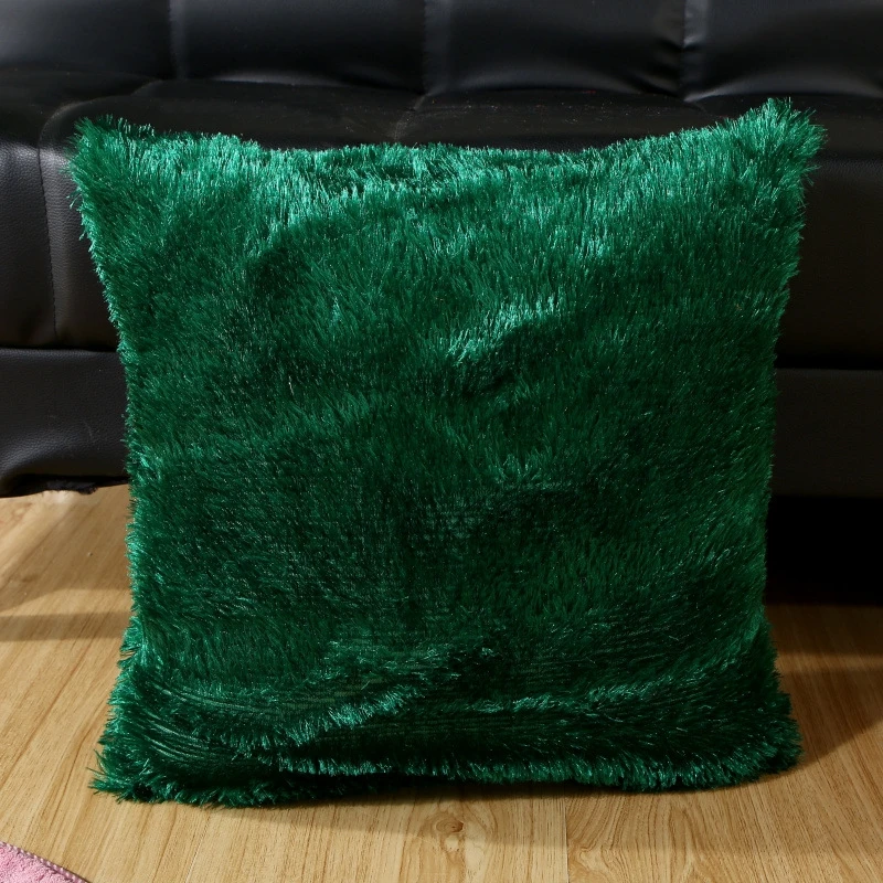 New Plush Velvet Fur Fluffy Sofa Pillow Soft Cushion Cover Pillow Case Nordic Home Decoration Tools Pillow Cover 40*40