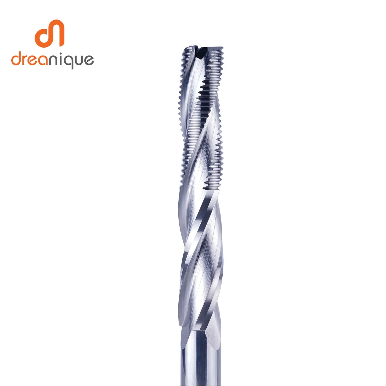 Dreanique 1pc 16 18mm CNC Endmill UP Cut 3 Flute Spiral Carbide Milling Tool for Woodworking Door and Window Cutting Router Bit