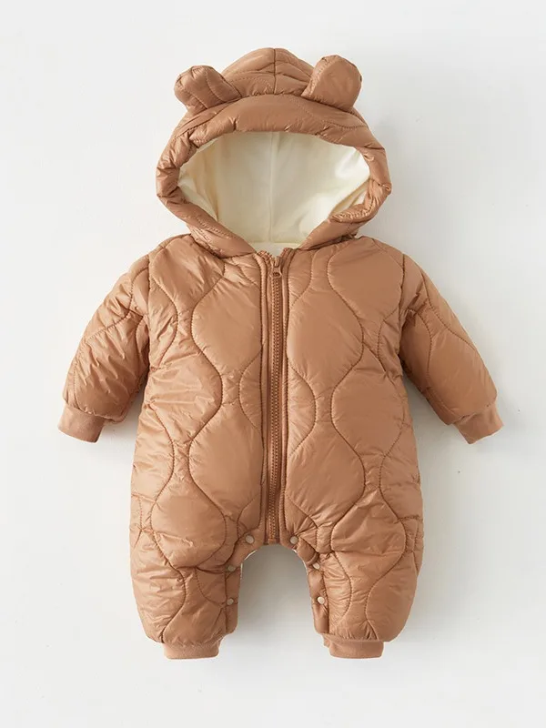 Autumn Winter Newborn Baby Romper Baby Winter Cotton Clothes Quilted Jumpsuit Outdoor Wear Stylish