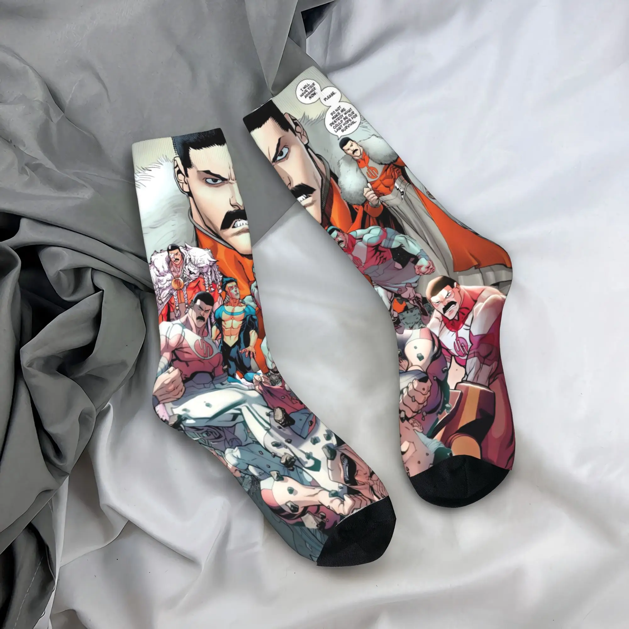 Invincible Thragg  Stockings  Trendy Socks Women Men Soft Breathable Socks Spring Outdoor Design Non-Slip Socks Gift Idea