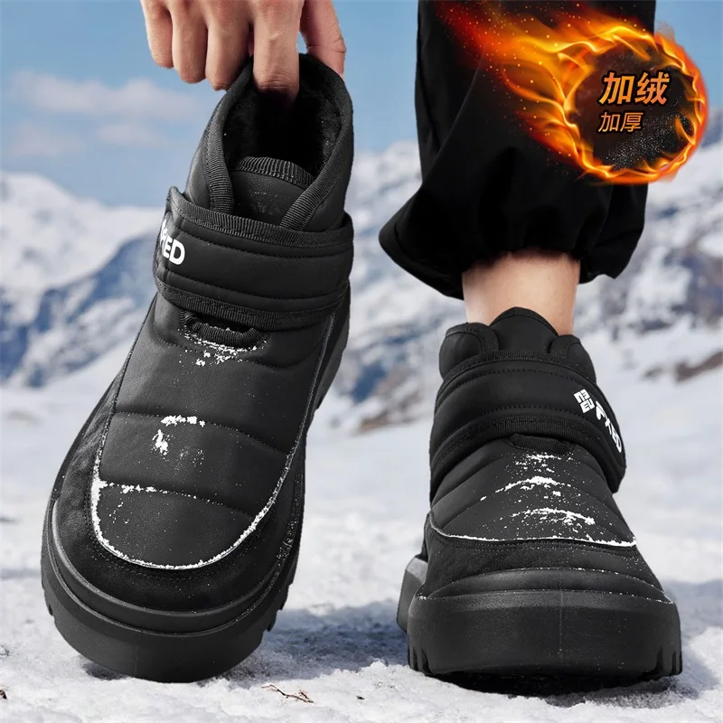 أحذية الكاحل حذاء رياضة كاجوال مبطن بالقطن أحذية أحذية أنيقة للرجال أحذية عالية أحذية رياضية رجالية منصة رياضية مقاومة للاهتراء #3