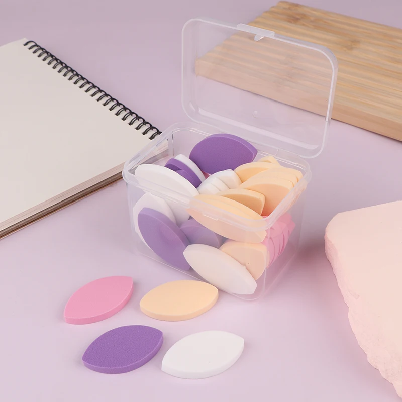 Reusable Practicing Eyelash Extension Sponge White Makeup Puff Soft Eye Sponge For Lash Mapping Beginner Lash Artist