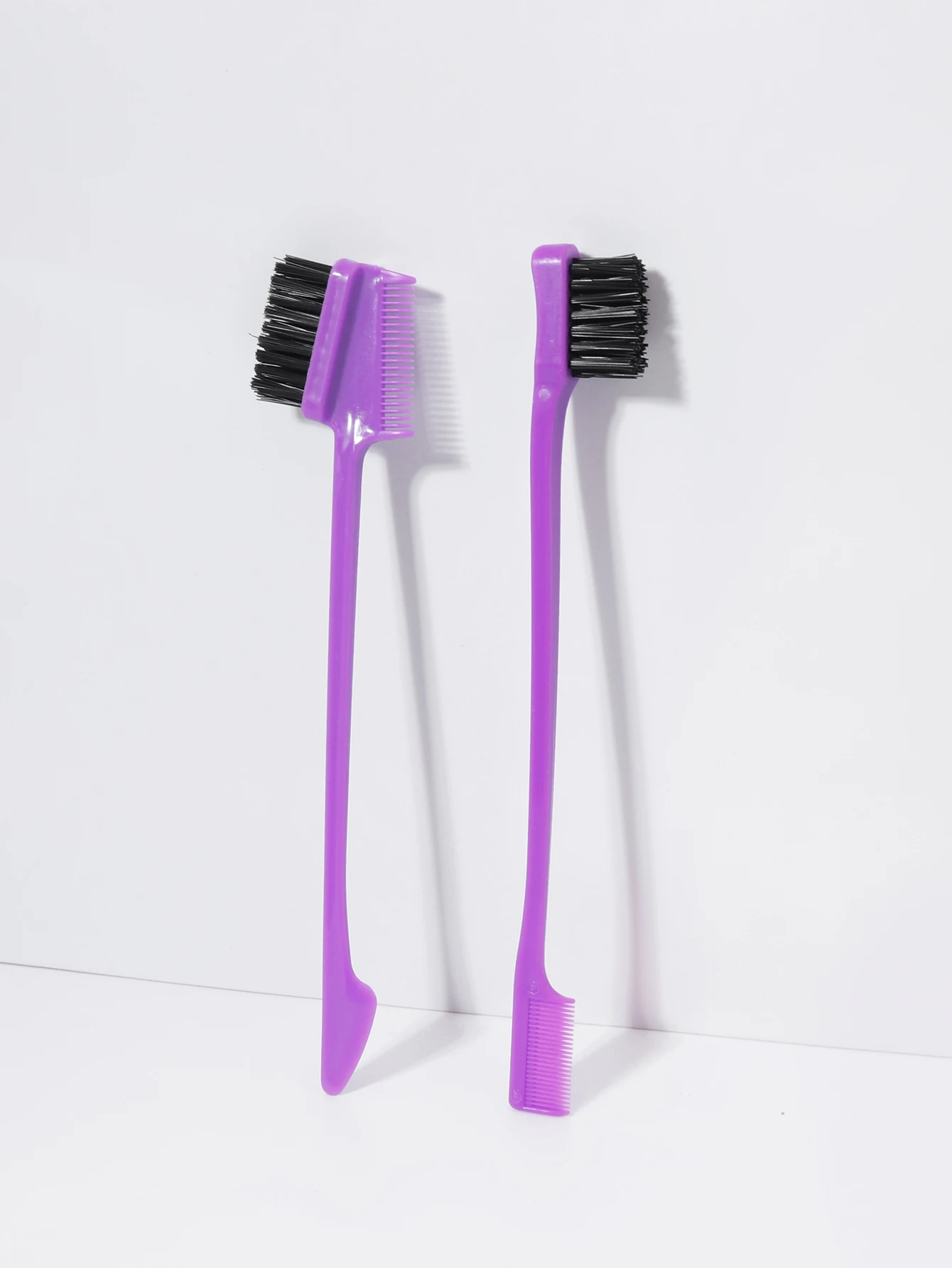 2 cepillos de control de bordes, adecuados para peinar bordes de cabello y cejas en mujeres, especiales para pelucas de cabello real