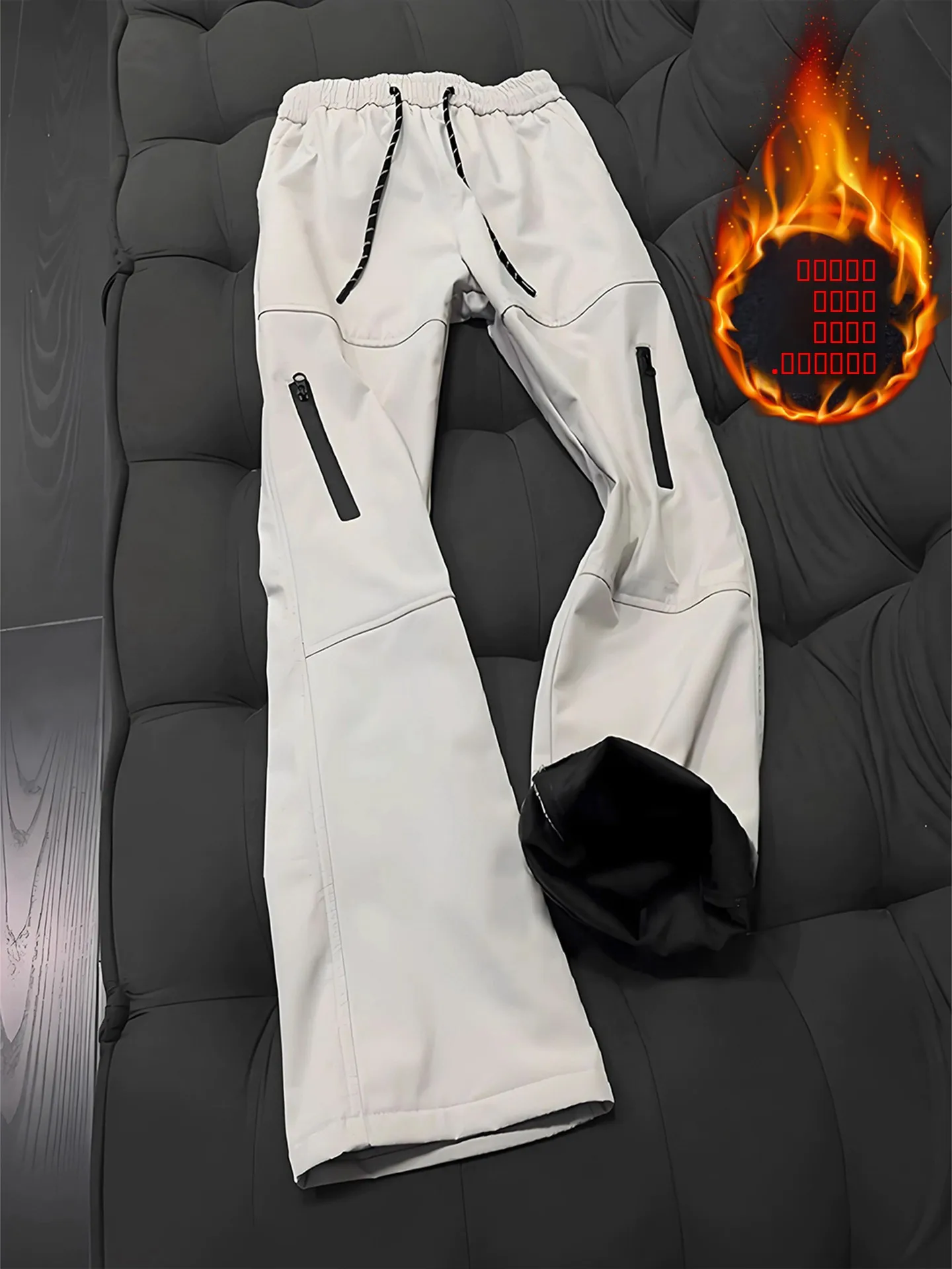 

Мужские зимние лыжные брюки с термоизоляцией, утепленные, для горного туризма и активного отдыха, прямые штанины, на молнии, влагоотводящие