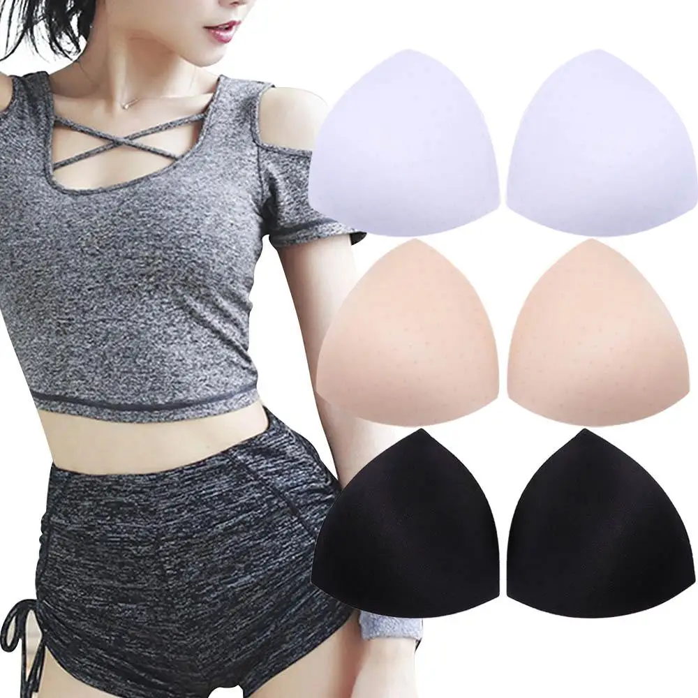 Adjustable Bra Pads Summer Inserts Cups Triangle Enhancer Women Chest Cups Inserts Chest Sponge Bra Pads Thin Chest Pads