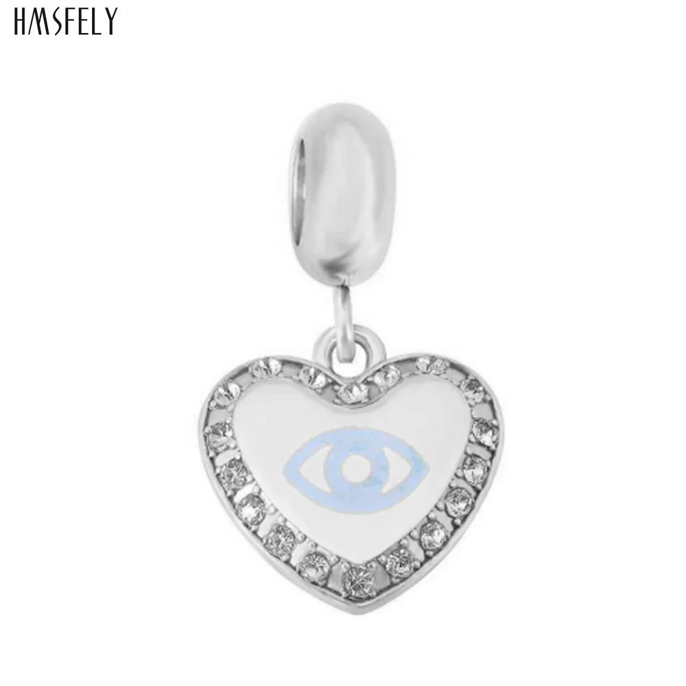 HMSFELY-Horus EYE Pingente de Aço Coração para DIY Pulseira, Colar, Jóias Fazendo Acessórios, Mulheres Pulseiras Peças