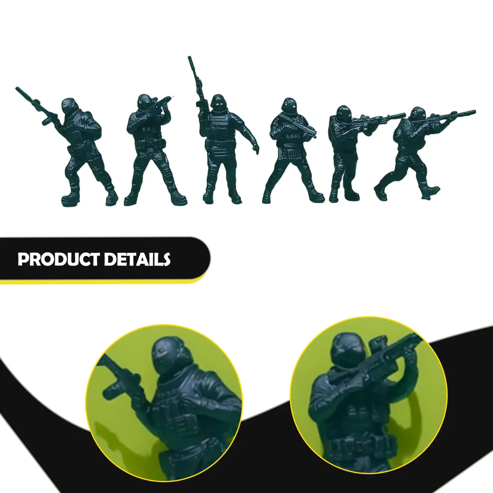 Figurines d'action miniatures à l'échelle 1/64, ensemble de Ranger de l'armée en résine peinte, figurines d'hommes réalistes pour l'affichage du Diorama et le paysage de modèle