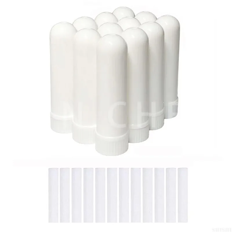 10 sztuk zestaw biały inhalator do nosa puste tuby puste inhalatory do nosa do olejków eterycznych inhalator w sztyfcie olejek eteryczny aromaterapia
