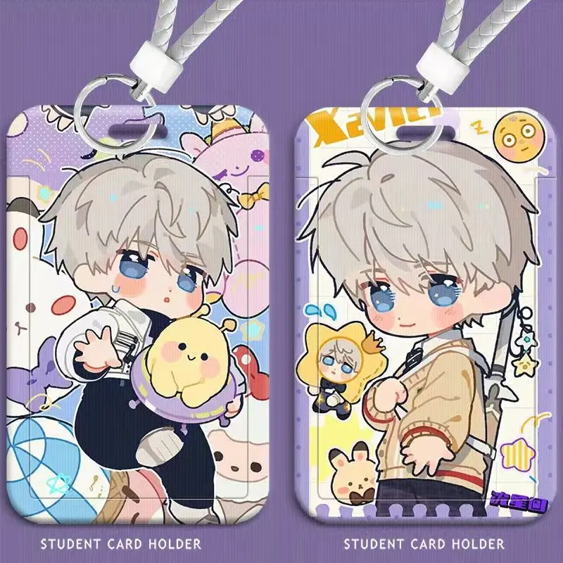 

Love and Deepspace Game Ambitus Zayne Sylus Q Version Cute Student Slide Card Cover Meal Card High Appearance Level