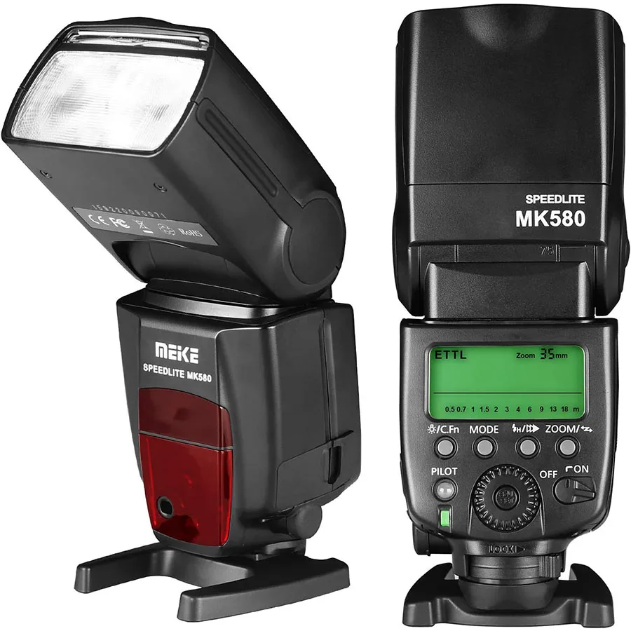 

Meike MK580 E-TTL Master Speedlite Flash Compatible with EOS 70D 80D Rebel T7i T6i T6 T5i T5 T4i T3i and Other EOS DSLR Cameras