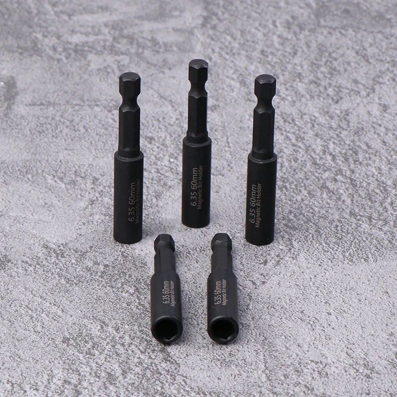 1/5Pcs 60MM Magnetic Screwdriver Bits Holder 1/4In Hex Shank Head Extension Rod Screwdriver Transfer Extension Rod Hand Tool New