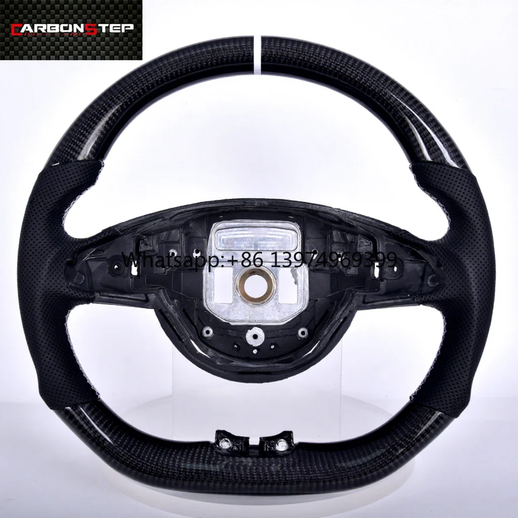 Low Price Carbon Fiber Steering Wheel in Stock for Mercedes-Benz AM-G W205 W211 W204 CLA CLS W124 W221 A45