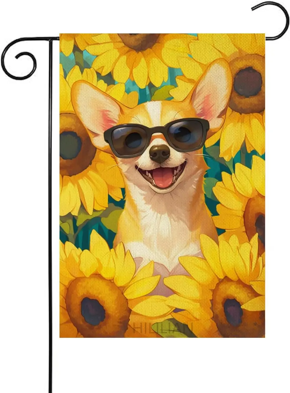 

Chihuahua Garden Flags for Outside Sunflower Dog Double Sided Garden 12x18 inches Polyester Flag for Yard Outdoor Lawn De