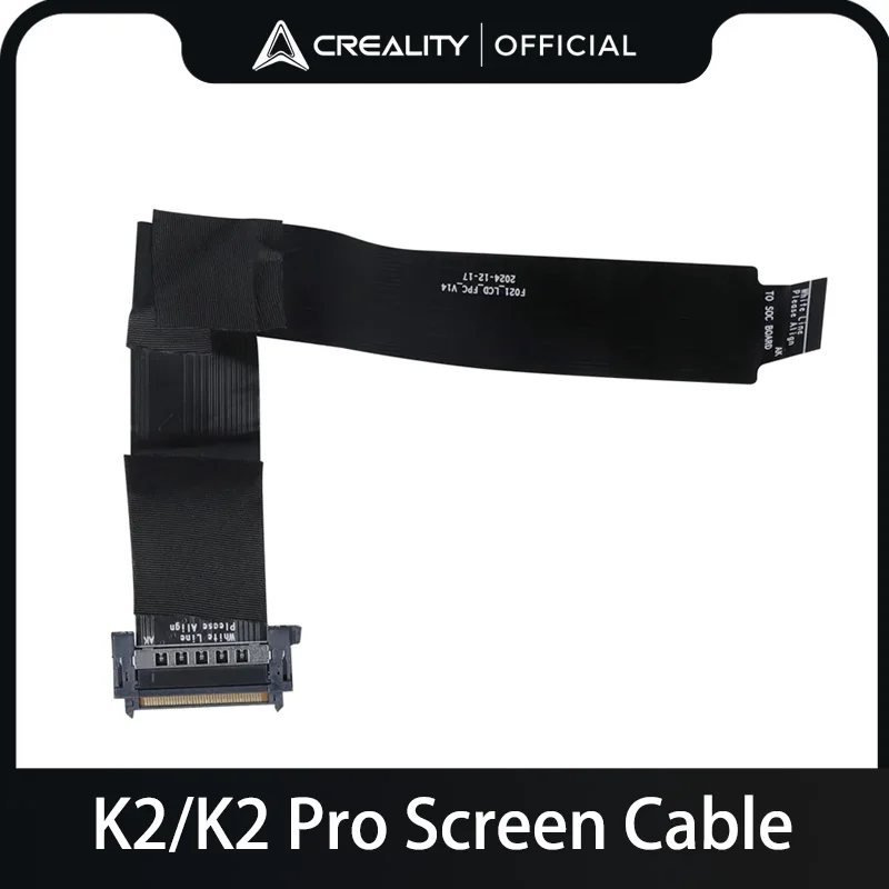 

Creality Original K2/K2 Pro Screen Cable Screen Cable_197.67×22.8×0.12_1pc for K2 Pro_K2 3d Printer Parts
