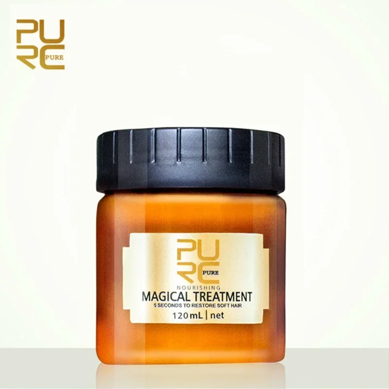 

120/60ml PURC Magical Treatment Hair Mask Keratin Straighten Nourish Restore Soft 5 Seconds Repairs Damaged Hair for Women