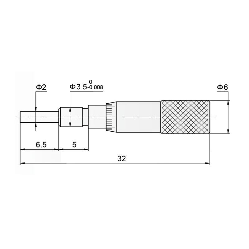 XIBEI 0-5mm 0-6.5mm differential head micrometer Flat/spherical with nut 0.01mm