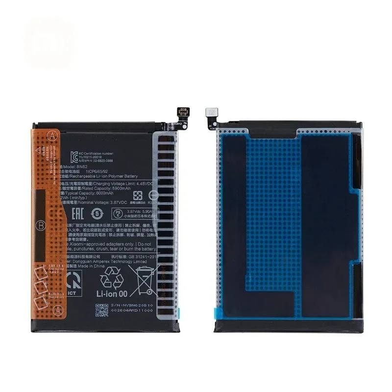 BN62 6000mAh Battery For Xiaomi POCO M3 Redmi Note 9 Redmi 9T 4G Phone Replacement Batteries+Tools
